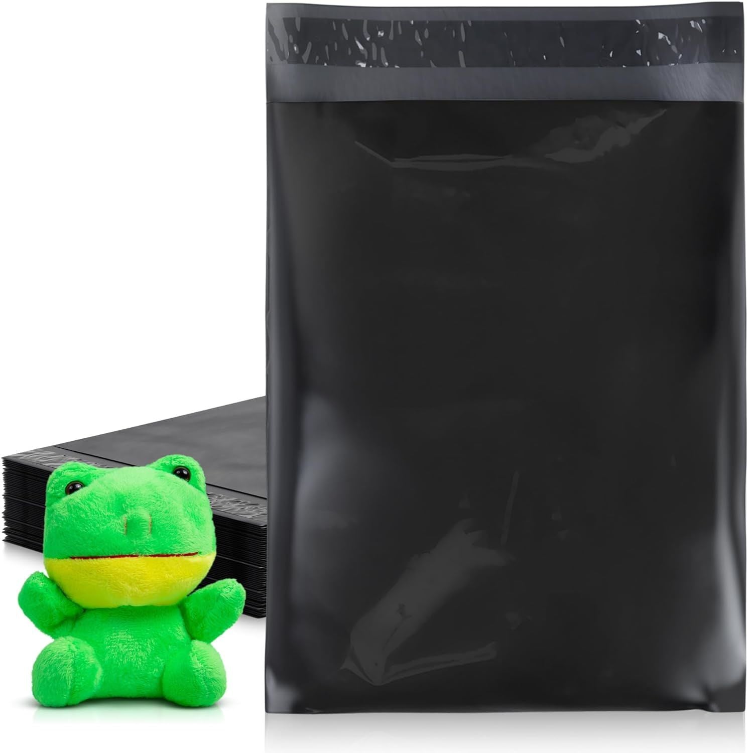 Pack of 100 Black Poly Mailers 10x13 Large Shipping Bags for Clothing 2 mil Poly Mailer Bags 10 x 13 Poly Mailers; Plastic Mailing Envelopes for Clothes. Tear Proof Mailer