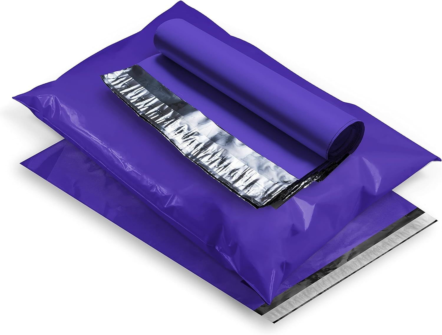 Poly Mailers 10 x 13 Shipping Bags 10x13; Pack of 100 Poly Dark Purple Mailing Bags 2.5 mil Thick with Peel and Seal; Waterproof Lightweight Wrapping Packing Packaging