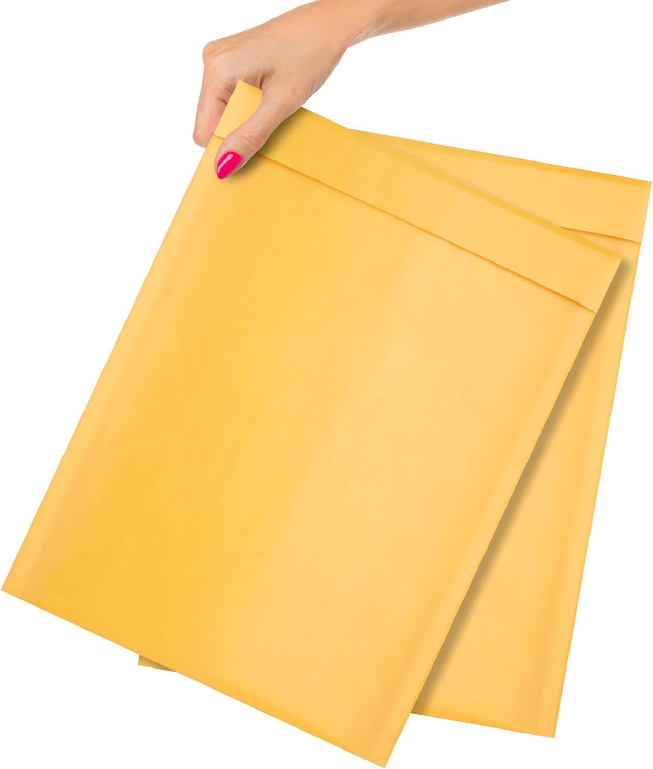 Pack of 10 Gold Kraft Bubble Padded Envelopes 10.5 x 15 Bubble Mailers. Self Seal Envelopes. Yellow Cushion Envelopes 10 1/2 x 15 for Mailing Packing Packaging. Bulk Shipping Bags. Wholesale Price