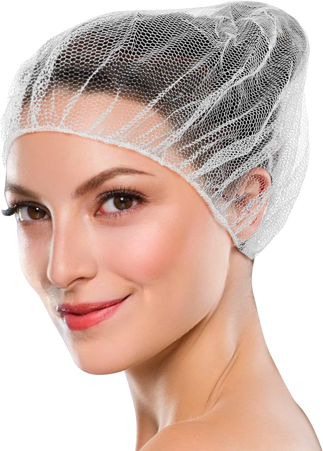 100 Pack White Micro Nylon Hairnets 24 Inch Size. Disposable White Hairnets Stretchable Unisex Hairnet Caps for Food Service. Hairnets for Cooking Industrial Use Lightweight; Breathable Wholesale