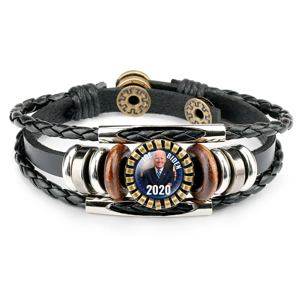 BIDEN2020 Presidential Campaign Leather Bracelet US Election Jewelry Men Women Bracelets