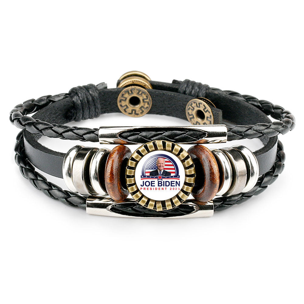 BIDEN2020 Presidential Campaign Leather Bracelet US Election Jewelry Men Women Bracelets