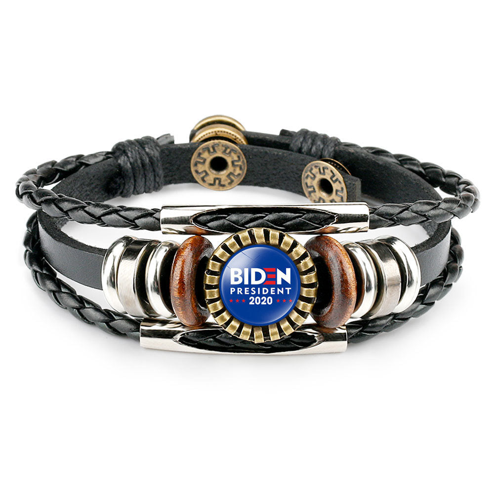 BIDEN2020 Presidential Campaign Leather Bracelet US Election Jewelry Men Women Bracelets