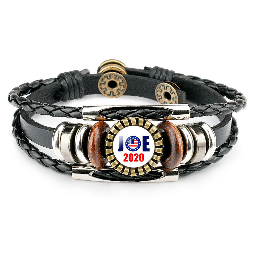 BIDEN2020 Presidential Campaign Leather Bracelet US Election Jewelry Men Women Bracelets