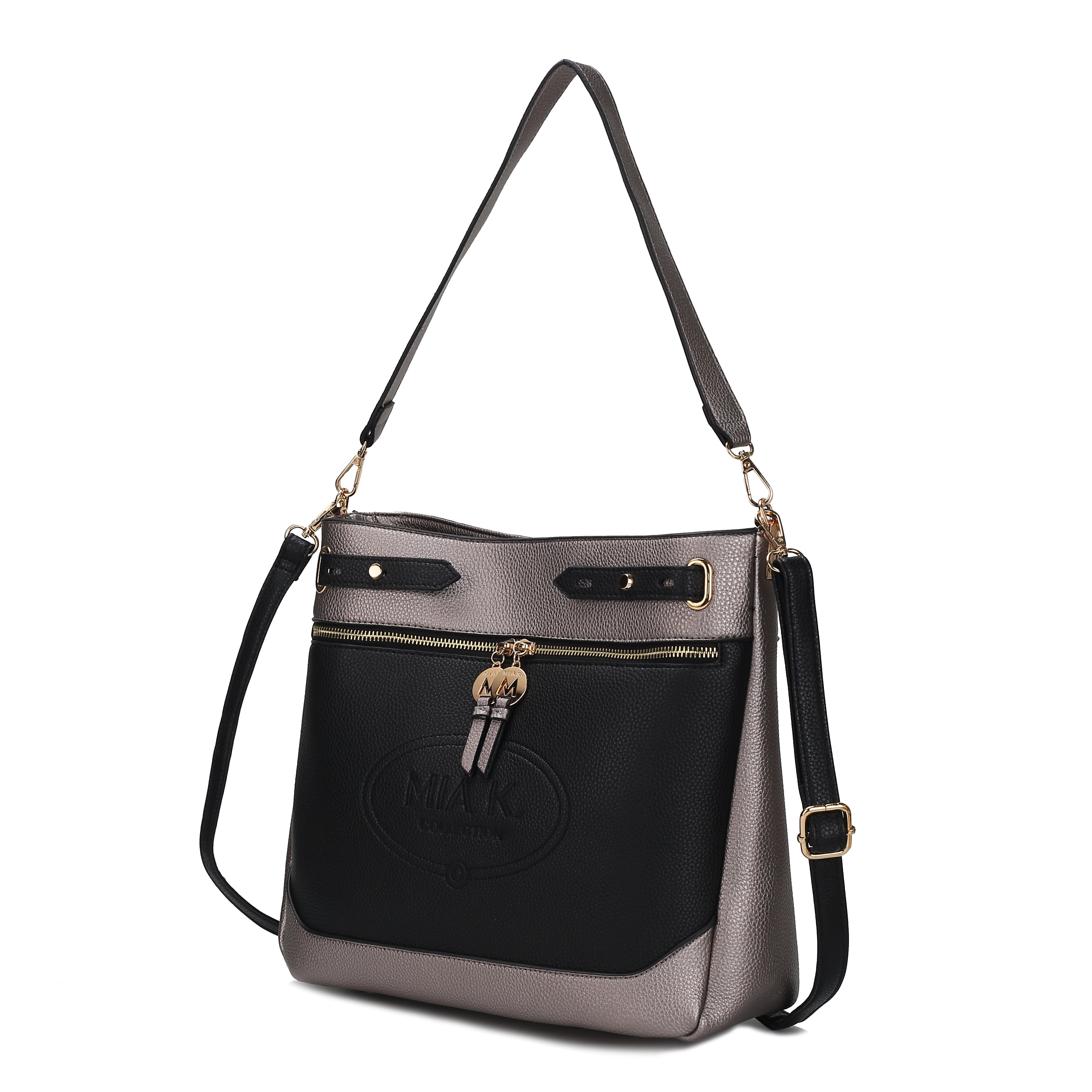 MKF Collection Evie two tone Vegan Leather Women Shoulder bag by Mia k