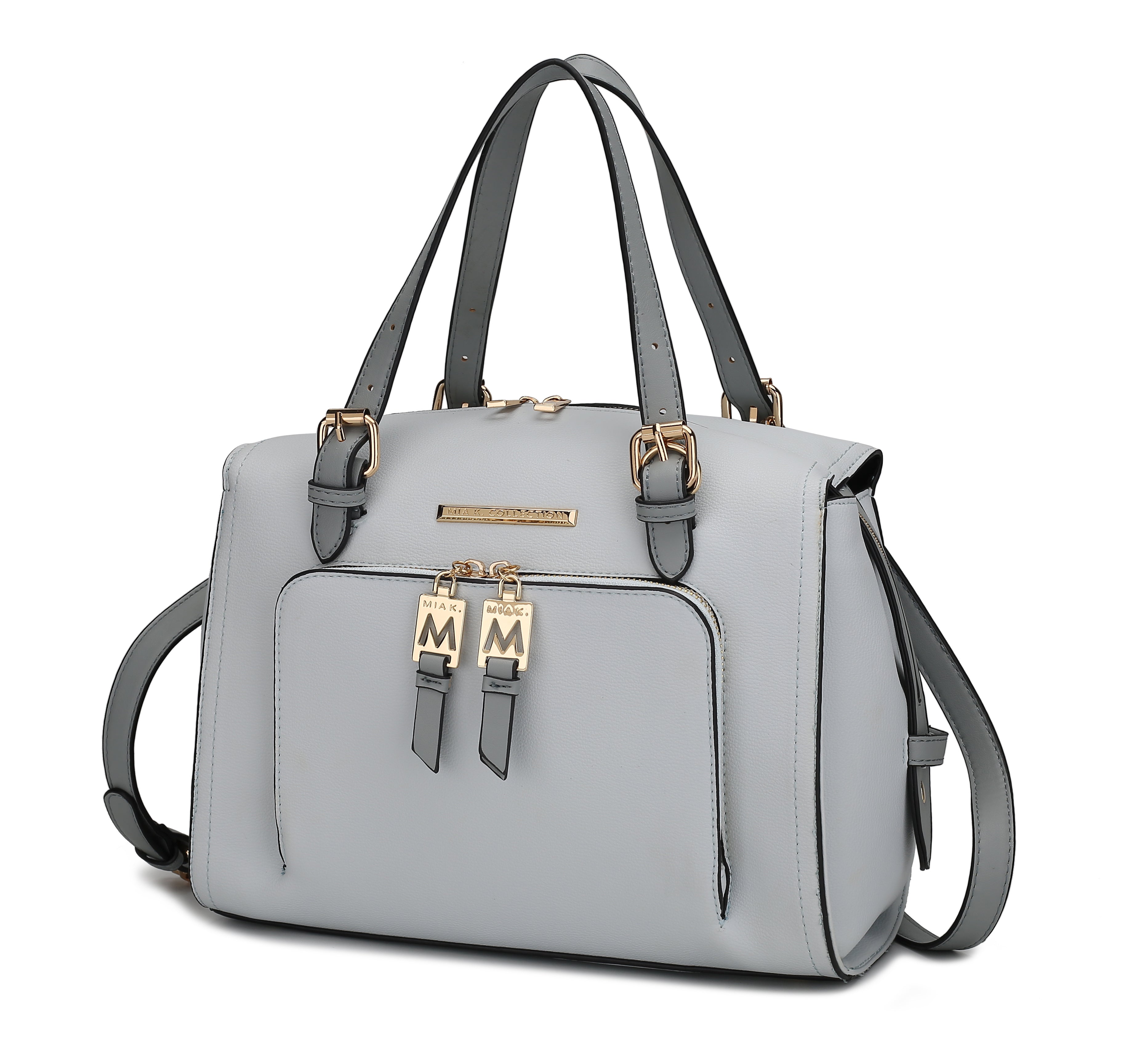 MKF Collection Elise Vegan Leather Color-block Women Satchel Bag by Mia K