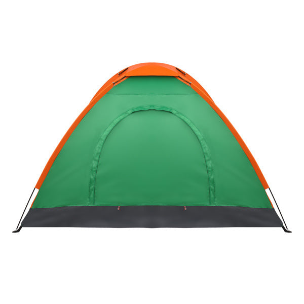 2-Person Waterproof Camping Dome Tent for Outdoor Hiking Survival Orange & Green