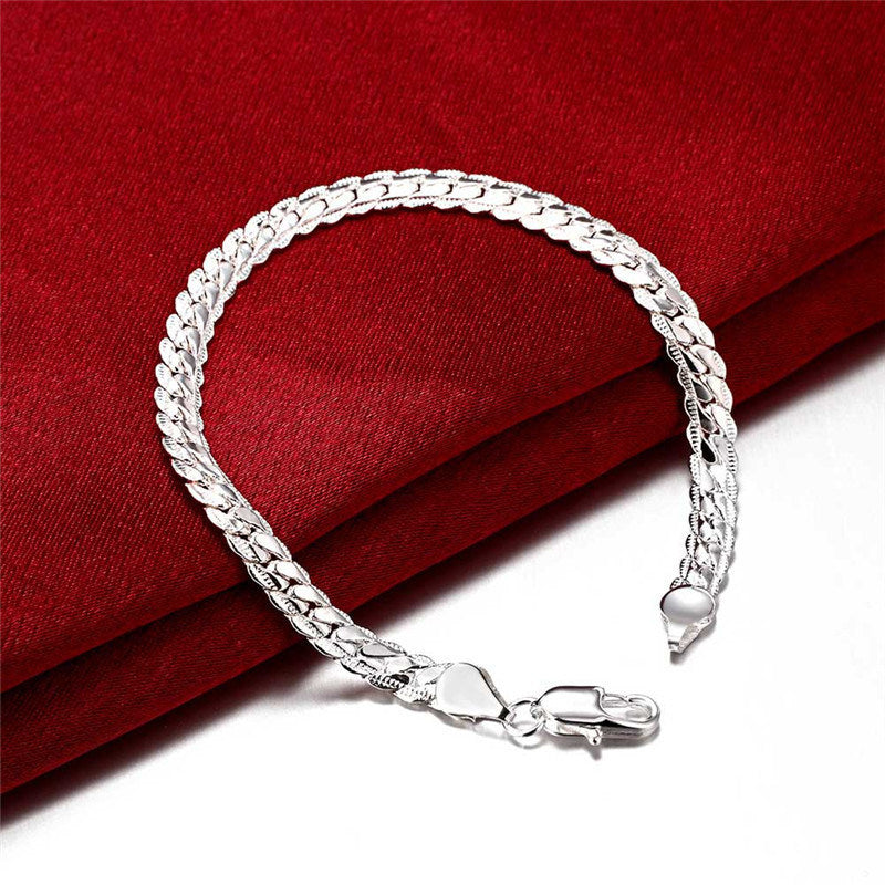 Fashion charm Plated Silver  Bracelet for man women Luxury brands jewelry Wedding party Christmas gifts