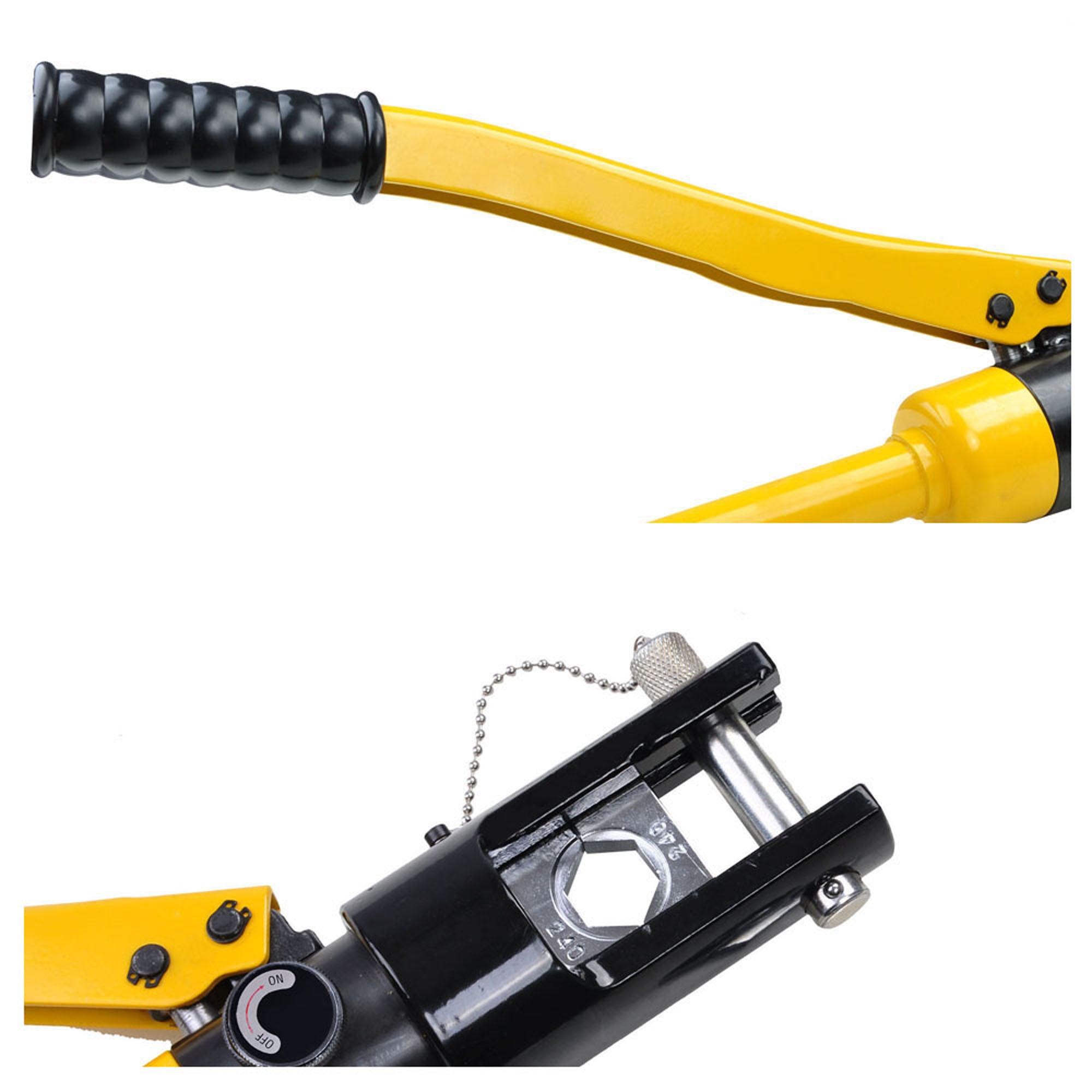 16Ton Hydraulic Wire Crimper Kit w/ 11 Dies Yellow
