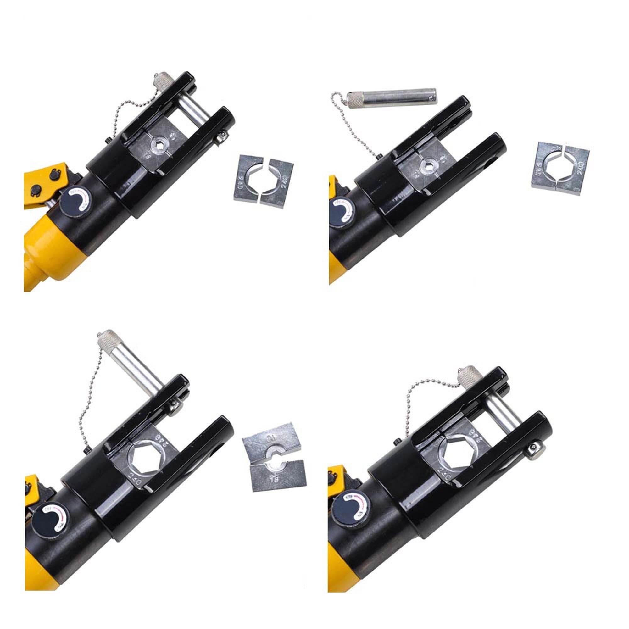 16Ton Hydraulic Wire Crimper Kit w/ 11 Dies Yellow