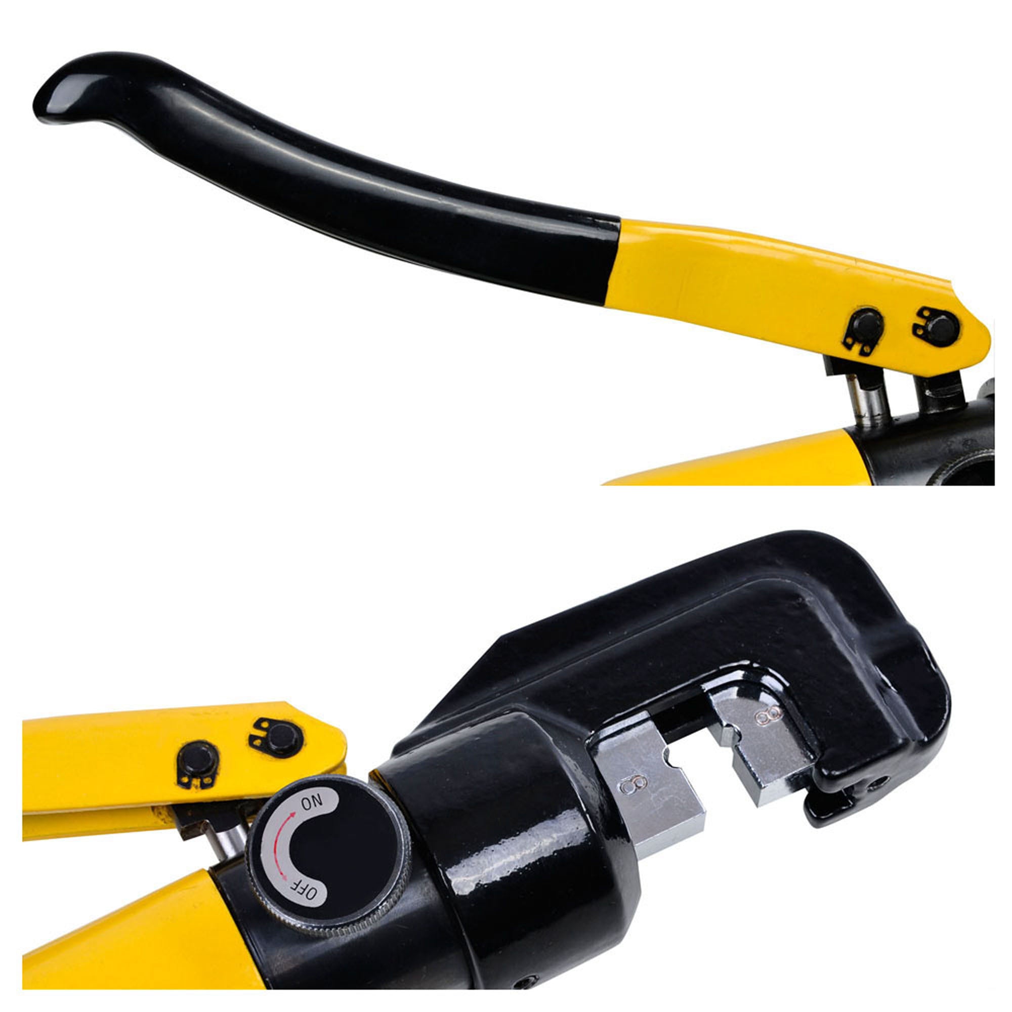 10Ton Hydraulic Wire Crimper Kit w/ 9 Dies Yellow