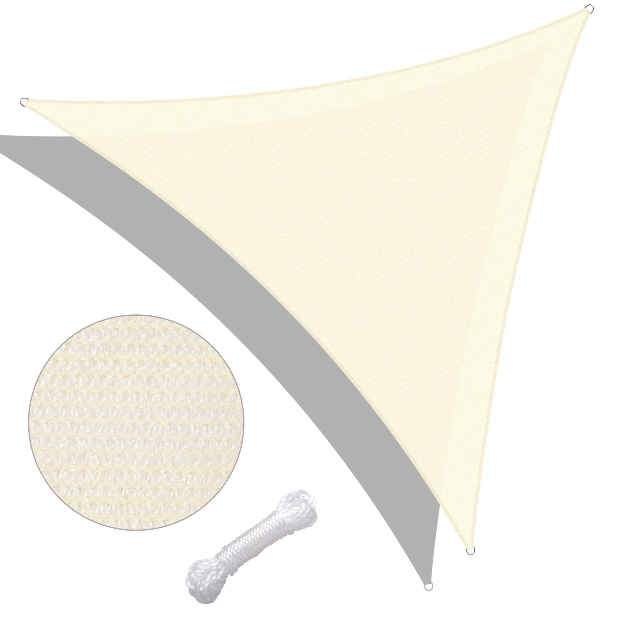 28' x 28' x 28' Triangle Sun Shade Sail/ Rice White