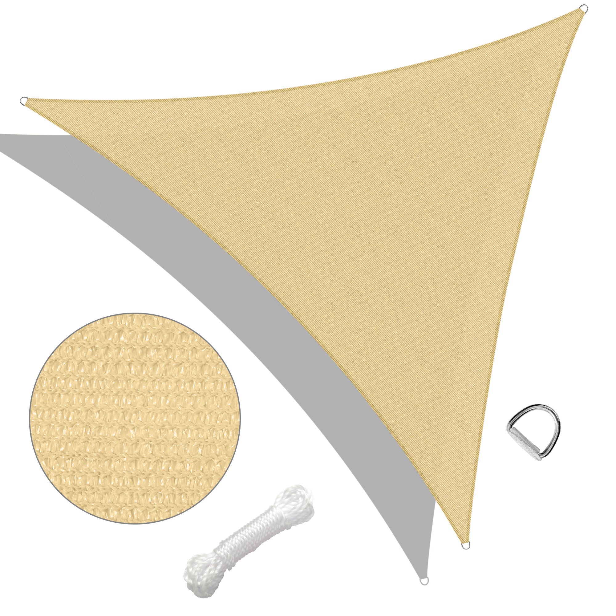 28' x 28' x 28' Triangle Sun Shade Sail/Sand