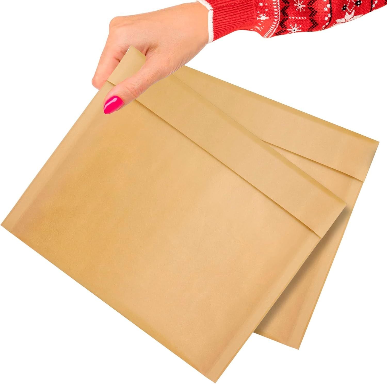 250 Pack Kraft Padded Envelopes 7.25 x 7 Bubble Mailers 7 1/4 x 7 CD Size Mailers Peel and Seal Brown Padded Shipping Envelopes for Mailing Packing Square Packaging Bulk Wholesale