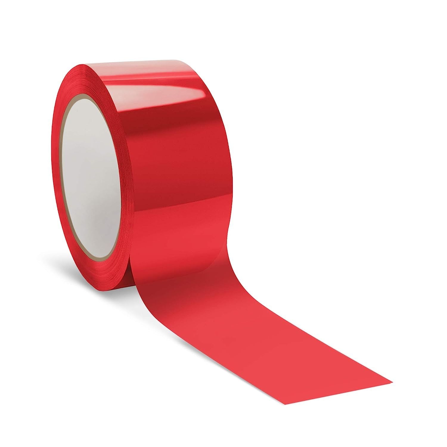 36 Rolls of Red Carton Sealing Tape 2" x 55 yds. Thickness 2 Mil. Acrylic Packaging Tape for Wrapping; Packing; Shipping; Moving Boxes. Acrylic Emulsi