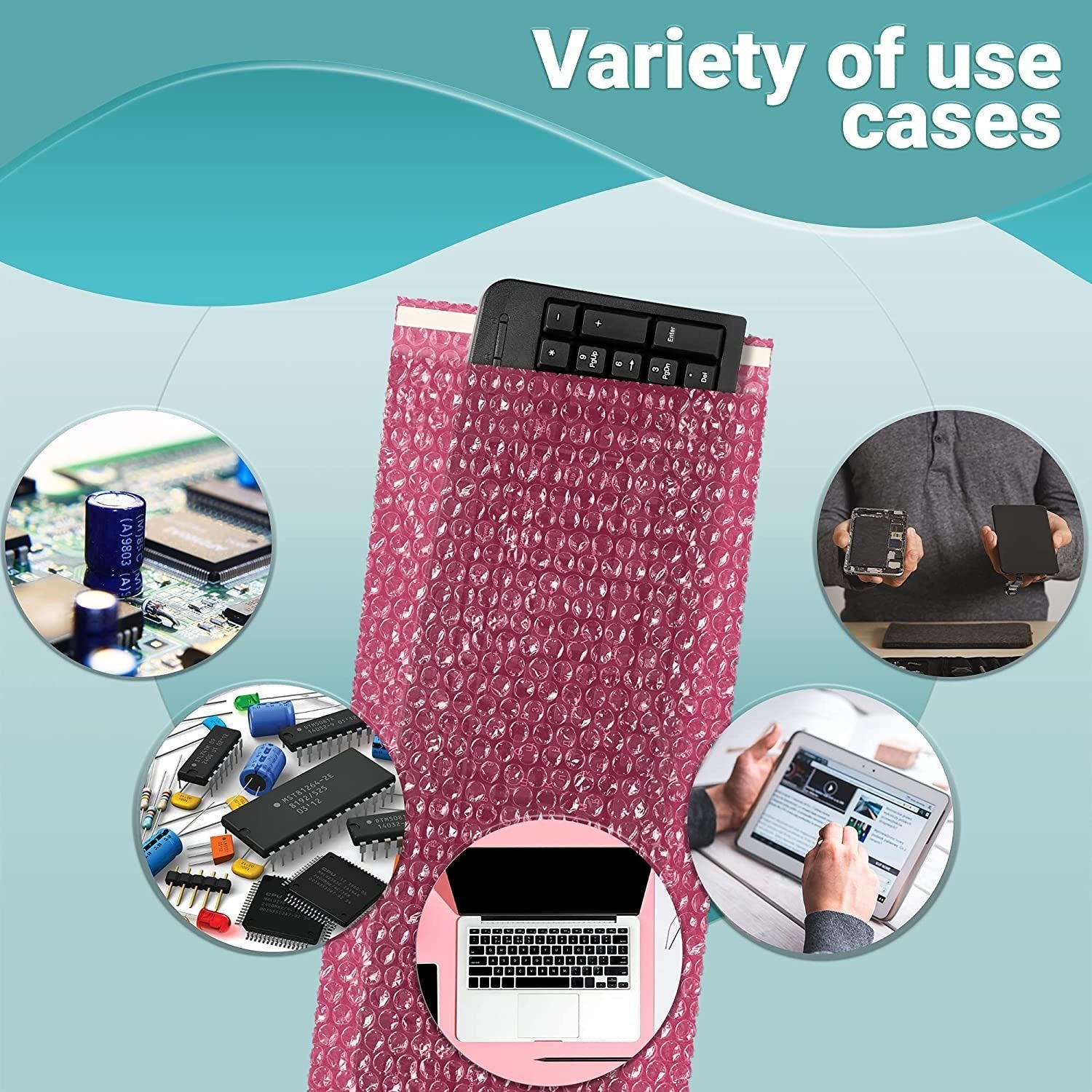 Pack of 150 Anti-Static Bubble Out Bags 10 x 15.5 Resealable Static Shielding Bag 10 x 15 1/2 Bubble Cushioning Wrap Pouch Bag. Ideal for Packaging; S