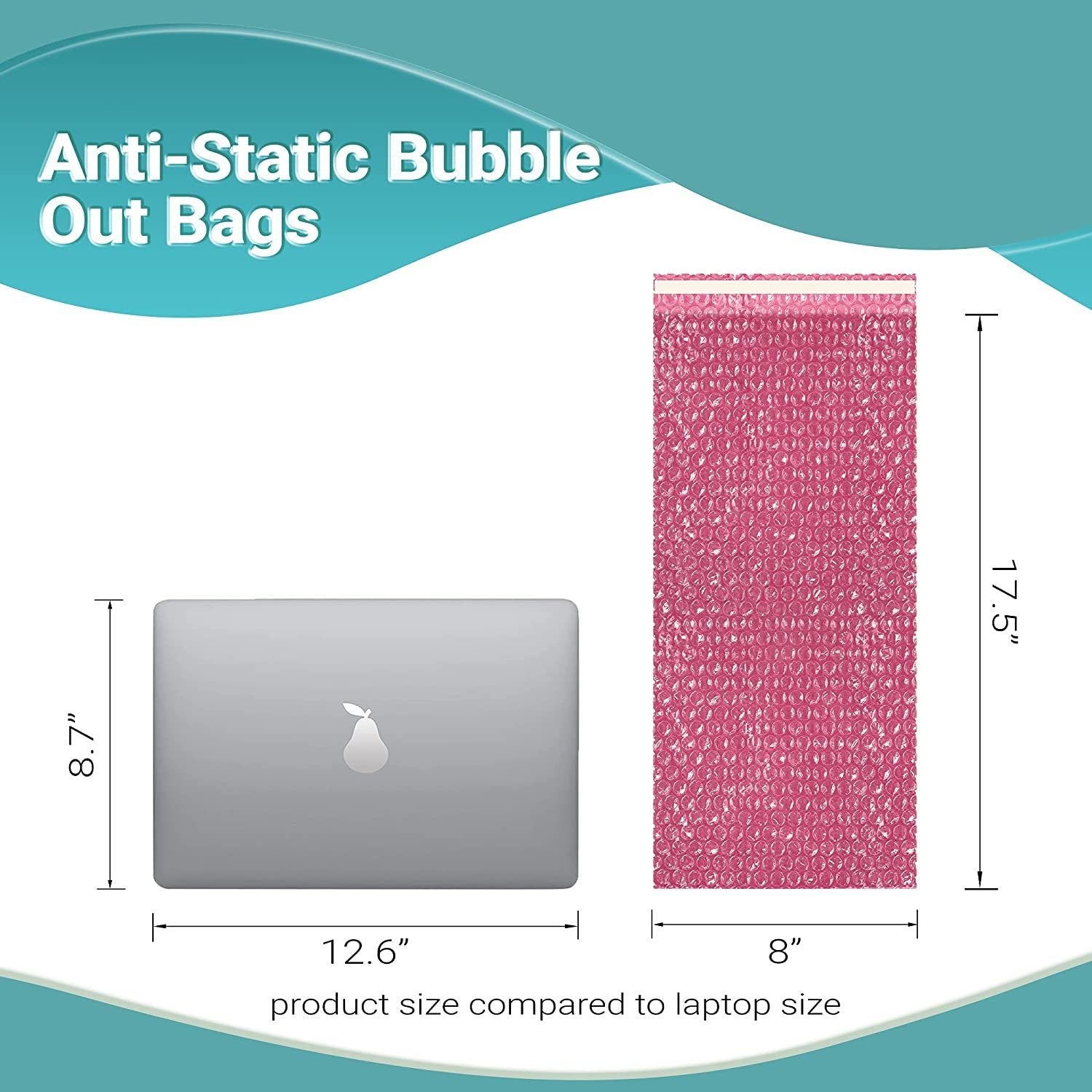 Pack of 150 Anti-Static Bubble Out Bags 10 x 15.5 Resealable Static Shielding Bag 10 x 15 1/2 Bubble Cushioning Wrap Pouch Bag. Ideal for Packaging; S