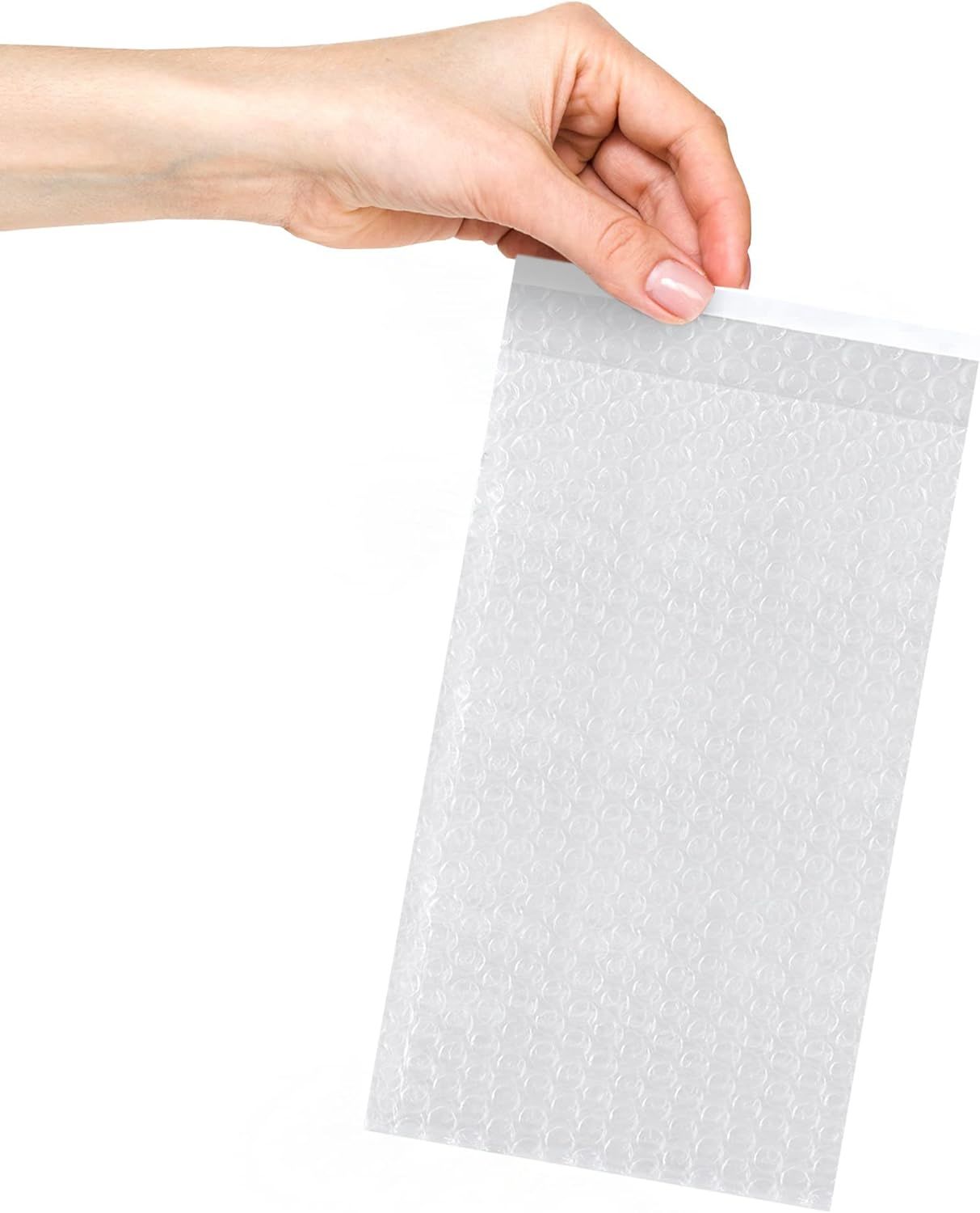 Clear Bubble Out Bags 4 x 7.5; Packaging Bubble Bags for Shipping Pack of 1100; Polyethylene Self Seal Bubble Pouches; Bubble Packaging Bags with 3/16