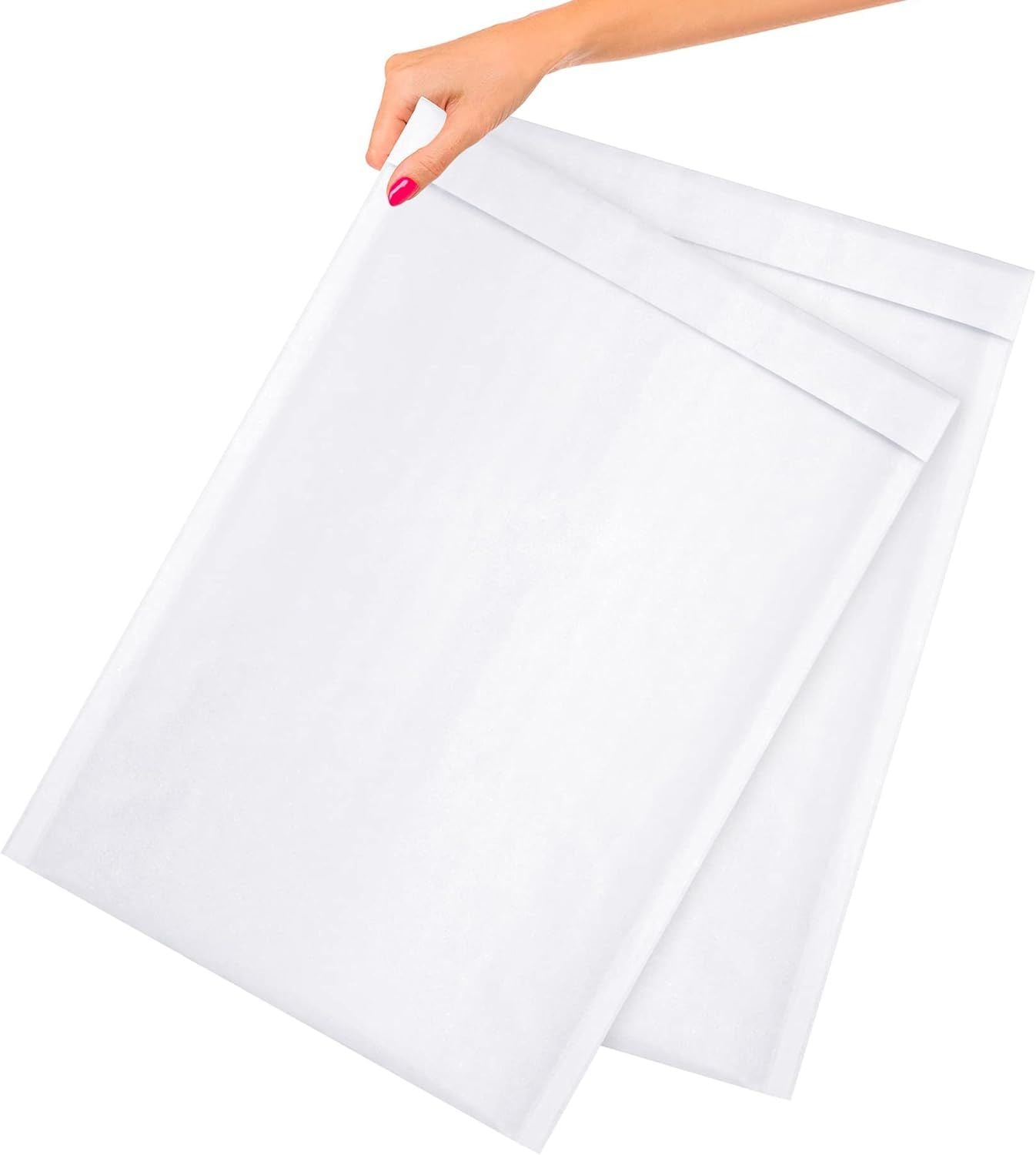 Kraft Bubble Mailers 12.5 x 18; White Kraft Bubble Envelopes 100 Pack; Tamper-Proof and Self Seal Padded Mailers; Water-Resistant Envelope Mailers; Lightweight Cushioning Bubble Mailer Envelopes