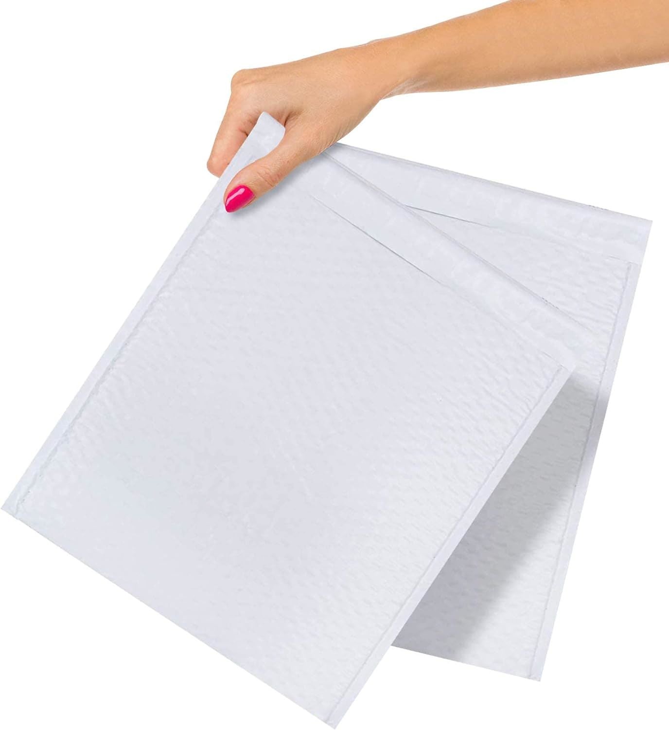 Poly Bubble Mailers Padded 8.5 x 11; White Padded Envelopes Waterproof 100 Pack; Peel and Seal Bubble Envelopes; Self Seal Padded Mailers for Shipping; Packing; and Mailing