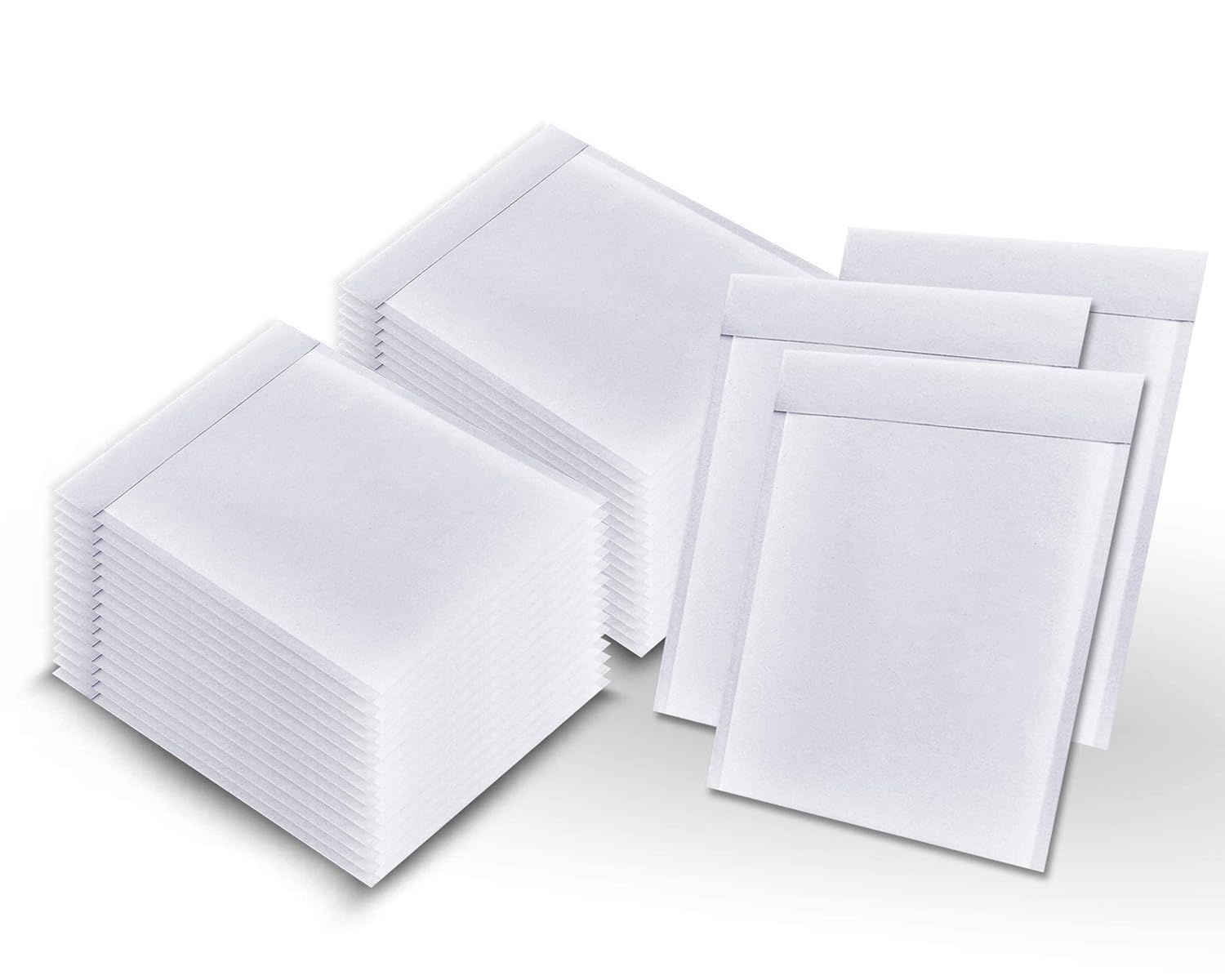 Pack of 200 White Shipping Envelopes 8.5 x 11 Bubble Mailer 8 1/2 x 11 Kraft Paper Bubble Mailers. Peel and Seal Padded Envelopes for Bulk Mailing Shipping Packing and Packaging