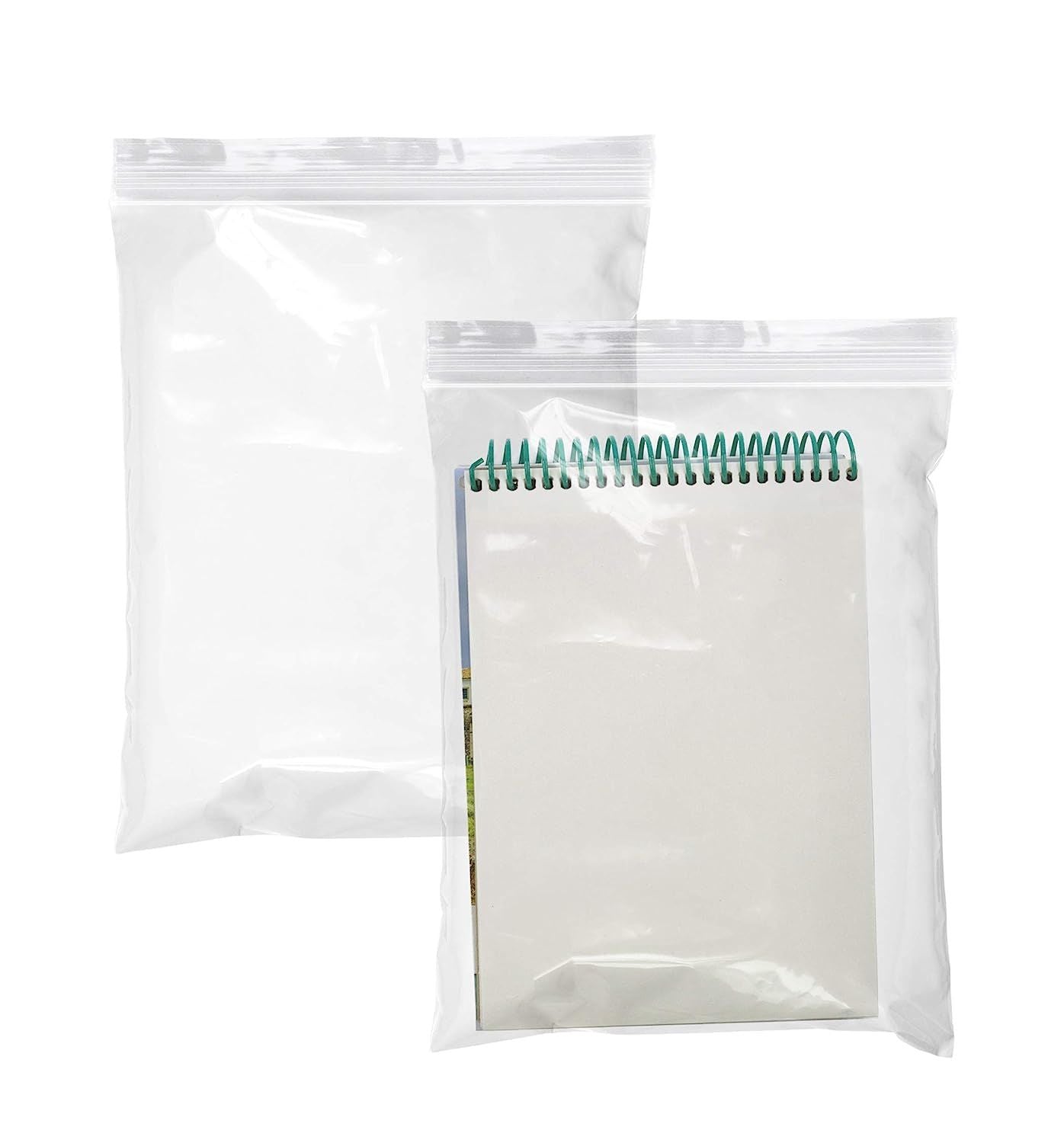 Pack of 1000 Clear Zipper Bags 10 x 12. Seal Top Polyethylene Bags 10x12. Thickness 2 mil. Plastic Poly Bags for Packing and Storing. Ideal for Industrial; Food Service; Health Needs.