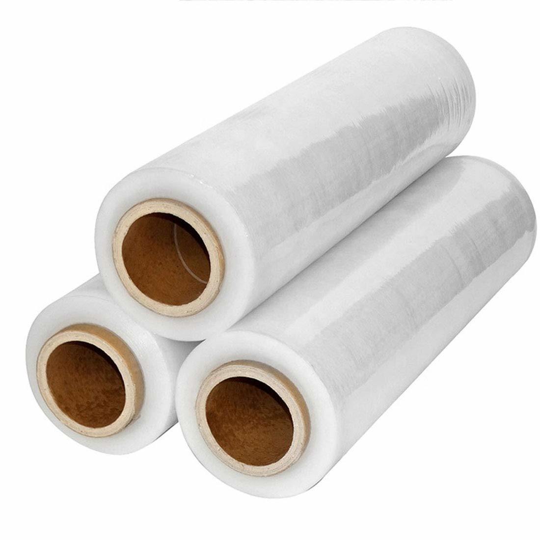 Blown Machine Stretch Film 20" x 6500'. Clear Machine Stretch Wrap; 70 Gauge. Tear Resistant Residue Free Film for Shipping; Wrapping. Industrial Grade Pallet Shrink Wrap Film for Irregular Loads