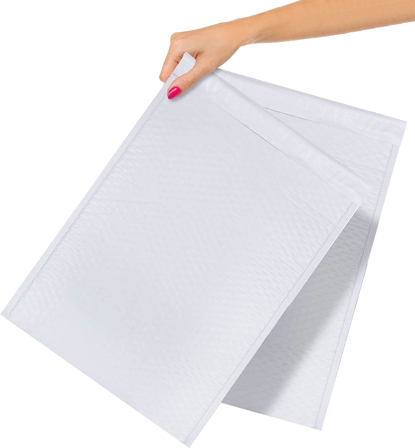 Poly Bubble Mailers Padded 10.5 x 16; White Padded Envelopes Waterproof 100 Pack; Peel and Seal Bubble Envelopes; Self Seal Padded Mailers for Shipping; Packing; and Mailing