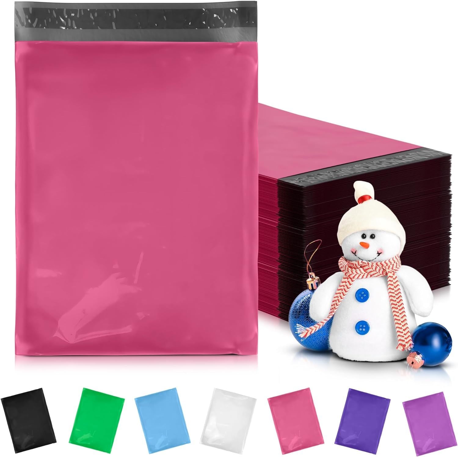 Hot Pink Poly Mailers 12 x 15.5; Waterproof Shipping Bags for Small Business Pack Of 500; Self Seal Mailers Poly Bags for Shipping 2 Mil; Tear Resistant Shipping Envelopes for Clothing