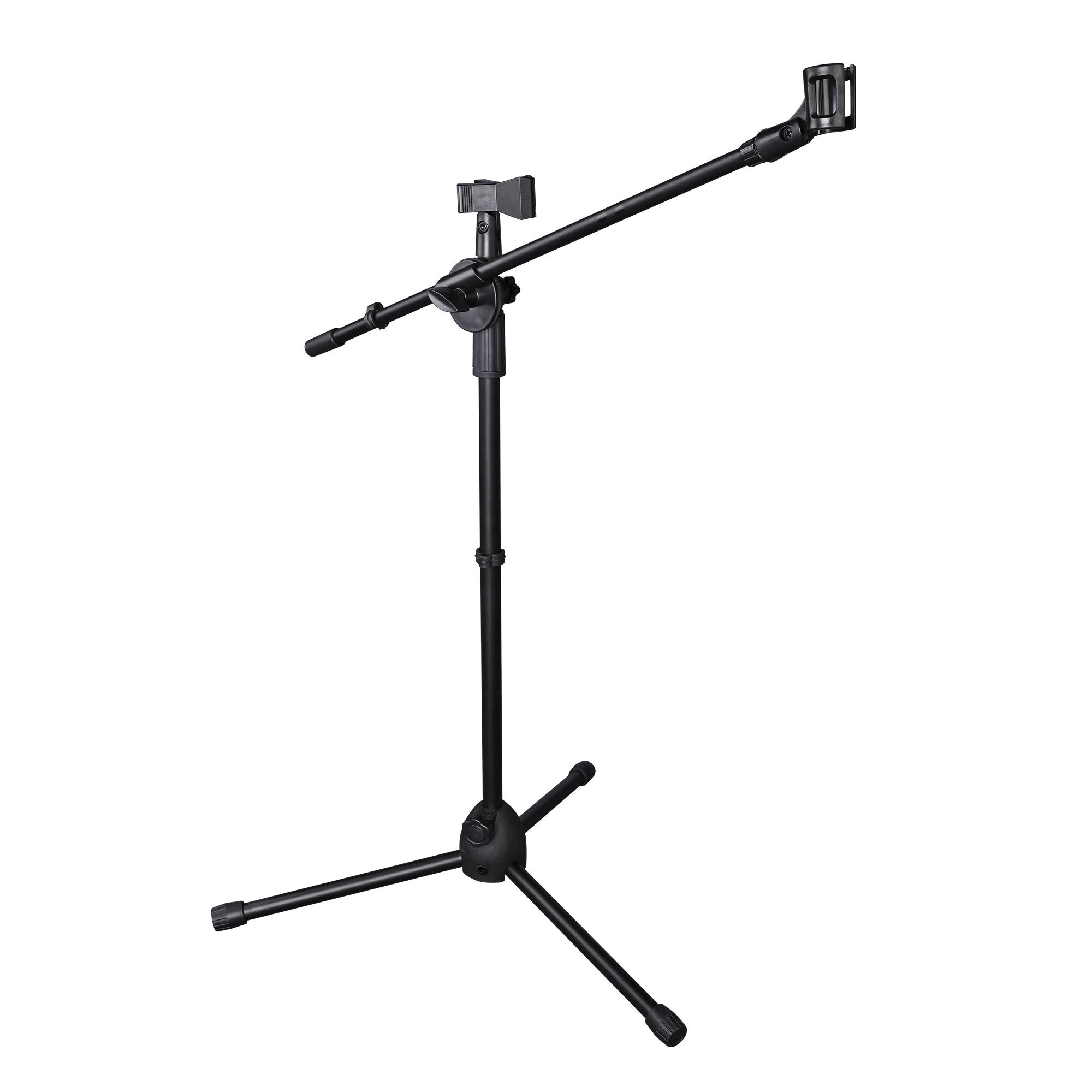 Mic Stand w/ Boom Arm 2mic Black