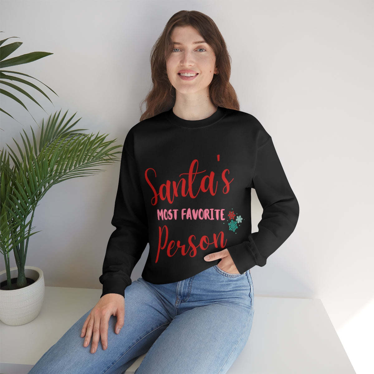 Womens Santa's Favorite Person Sweatshirt