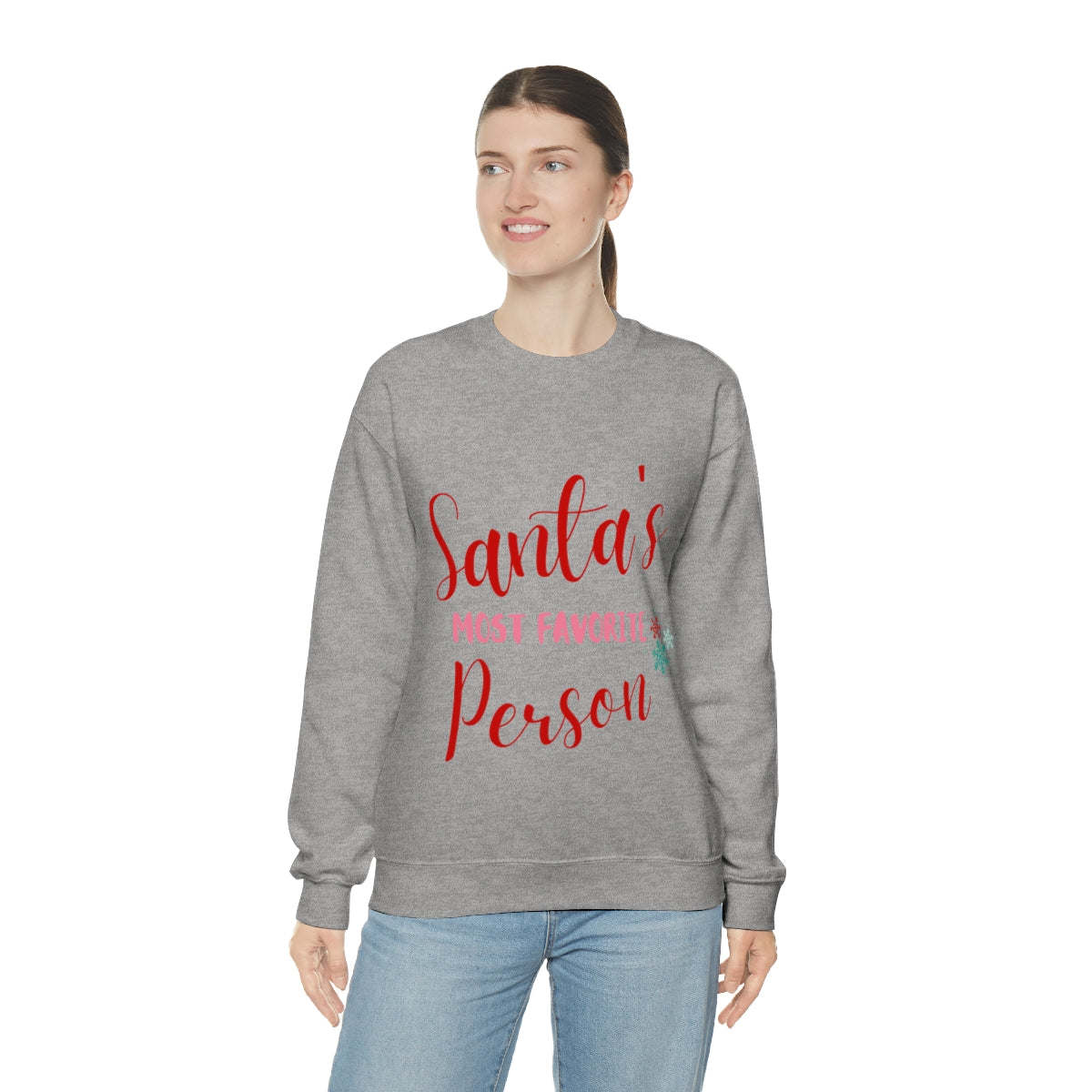 Womens Santa's Favorite Person Sweatshirt