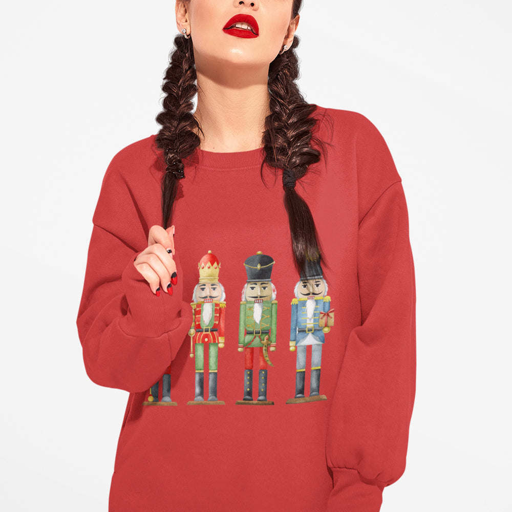 Womens Nutcracker Toy Soldiers Sweatshirt