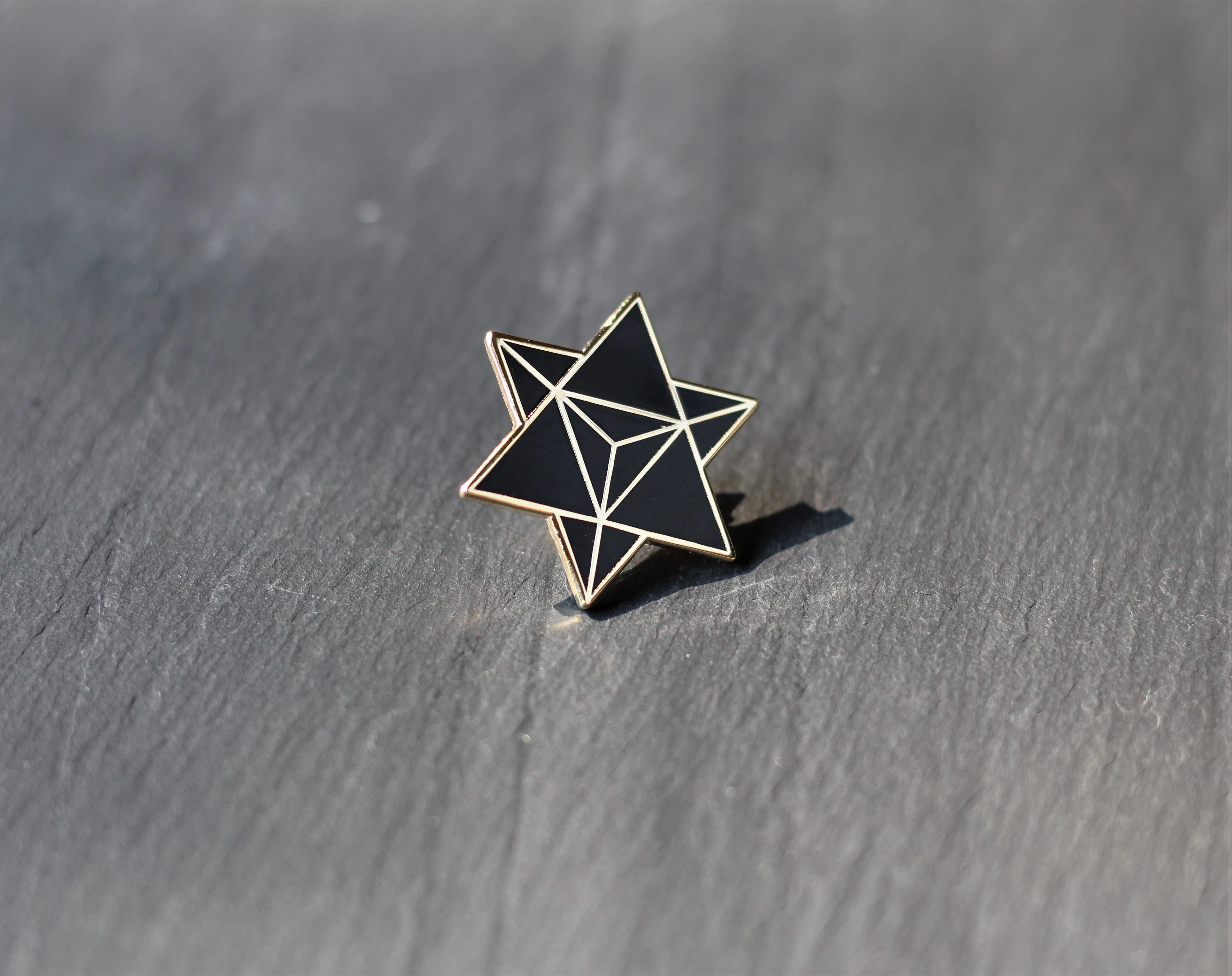 Star Merkaba / Star Tetrahedron – Enamel Pin for your Life