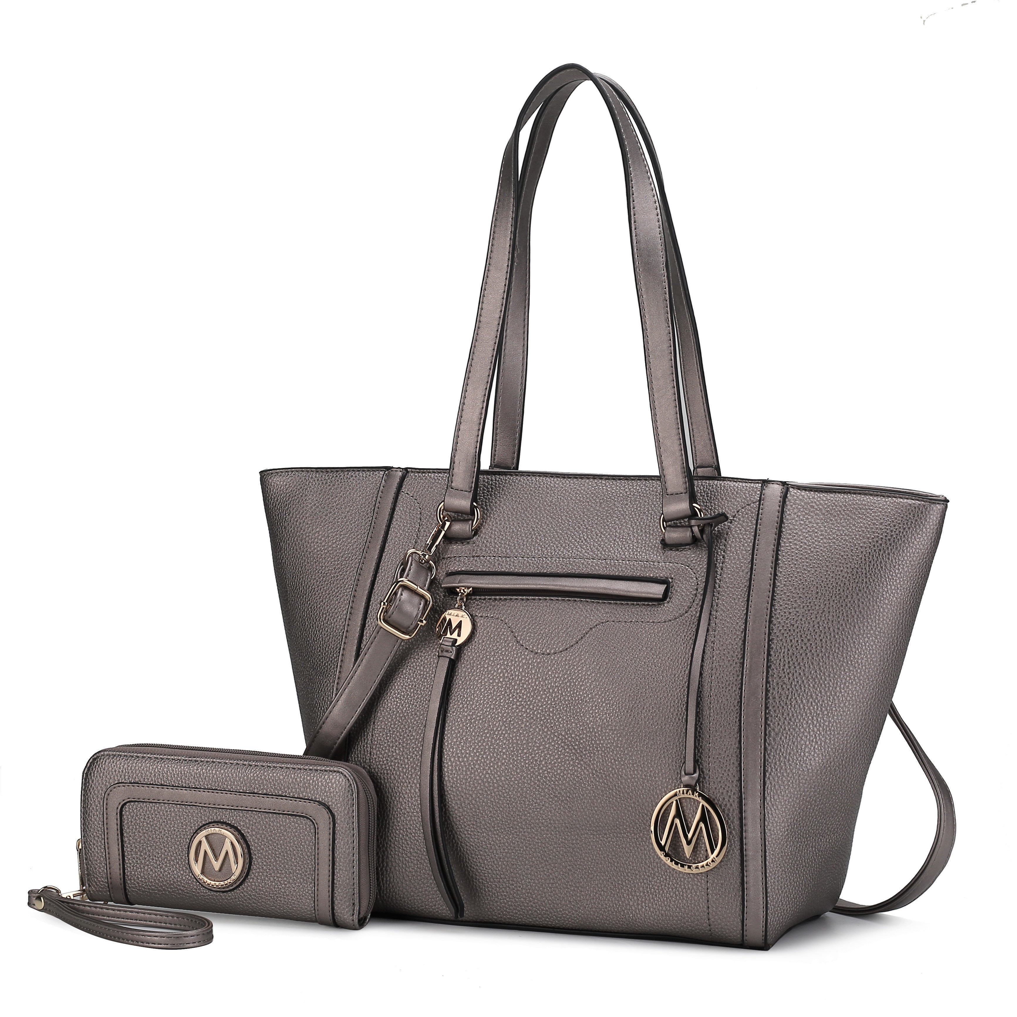 MKF Collection Alexandra Vegan Leather Women Tote Handbag with Wallet by Mia K