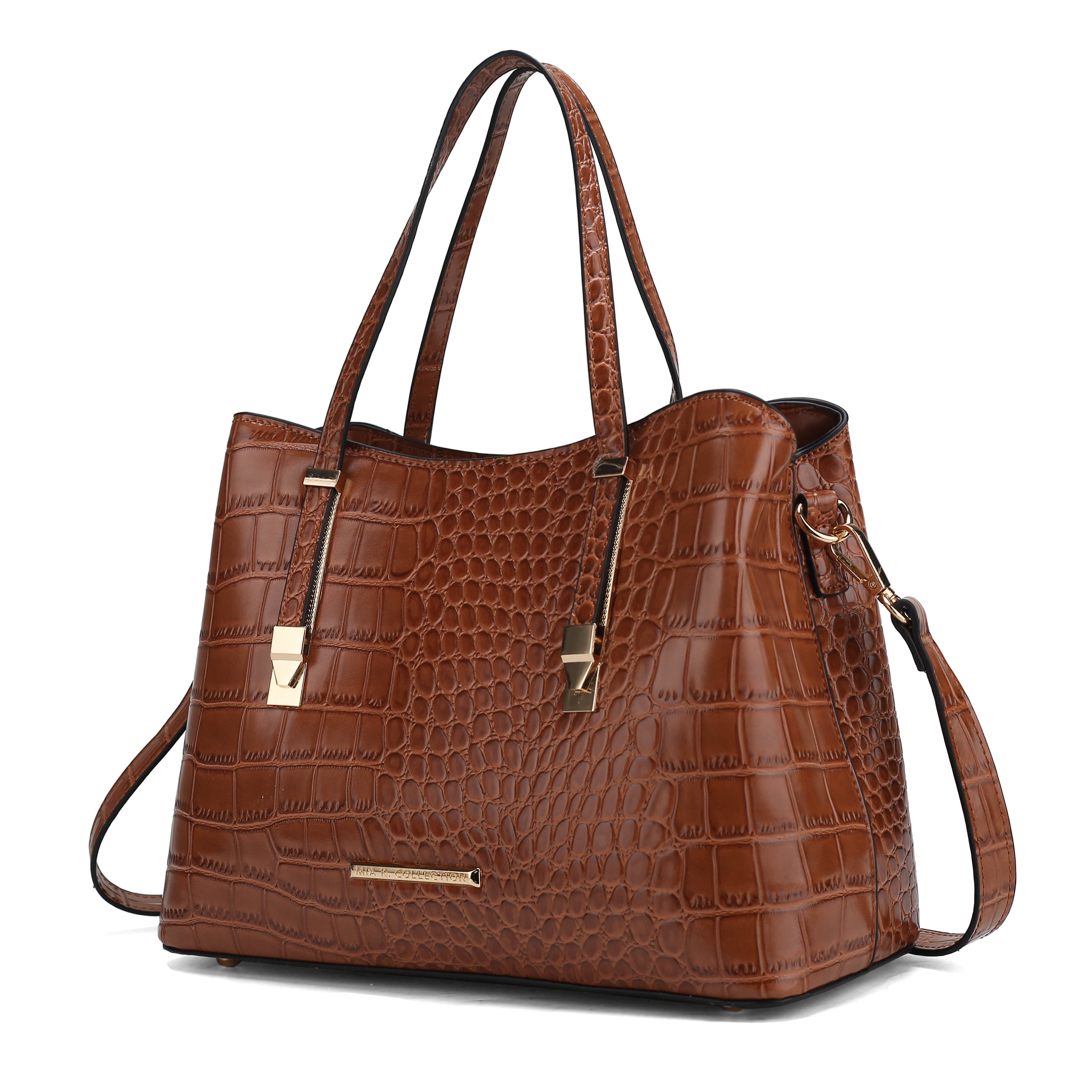 MKF Collection Aurelia Crocodile Embossed Vegan Leather Women Tote Handbag by Mia K