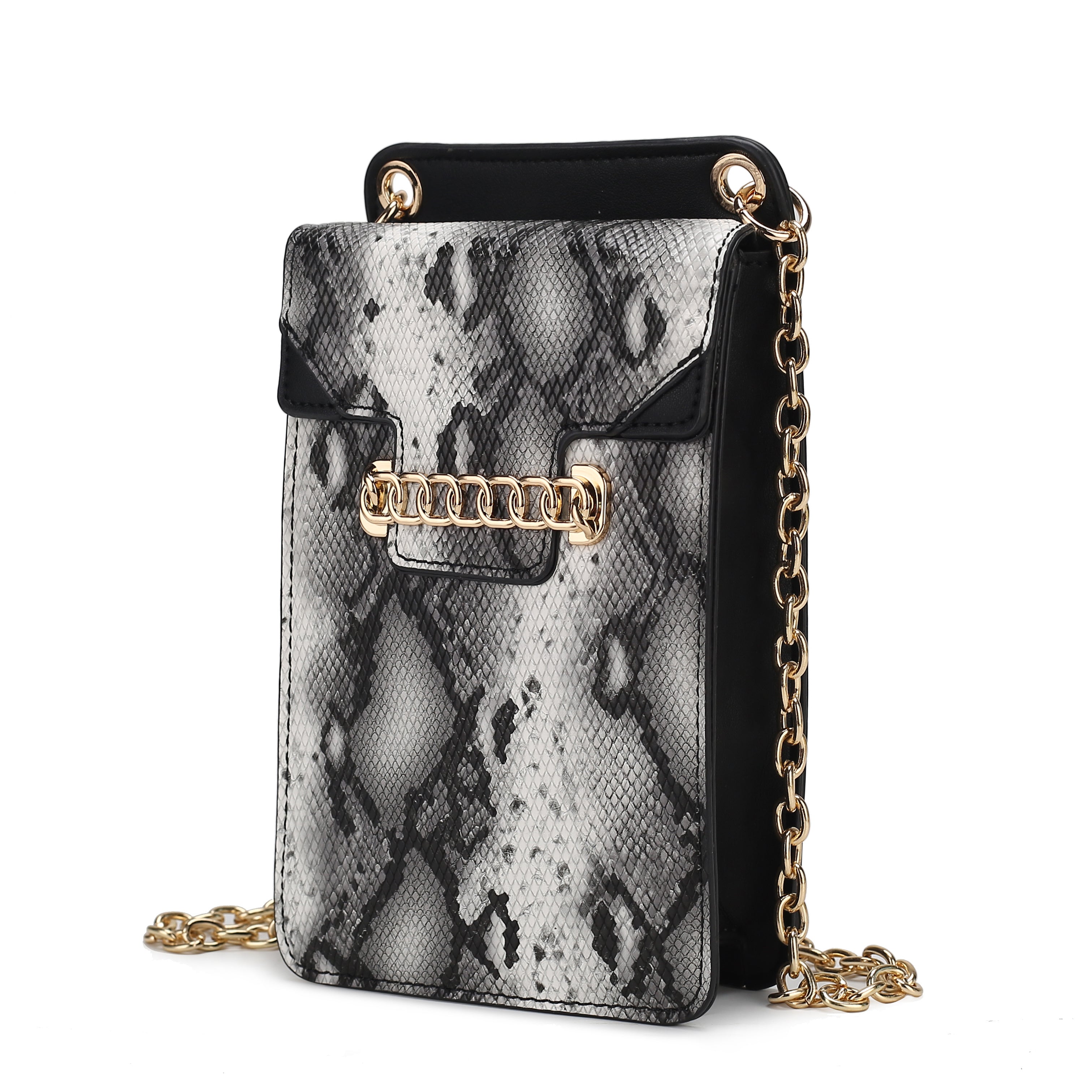 MKF Collection Yael Snake embossed Vegan Leather Phone Crossbody Handbag by Mia K