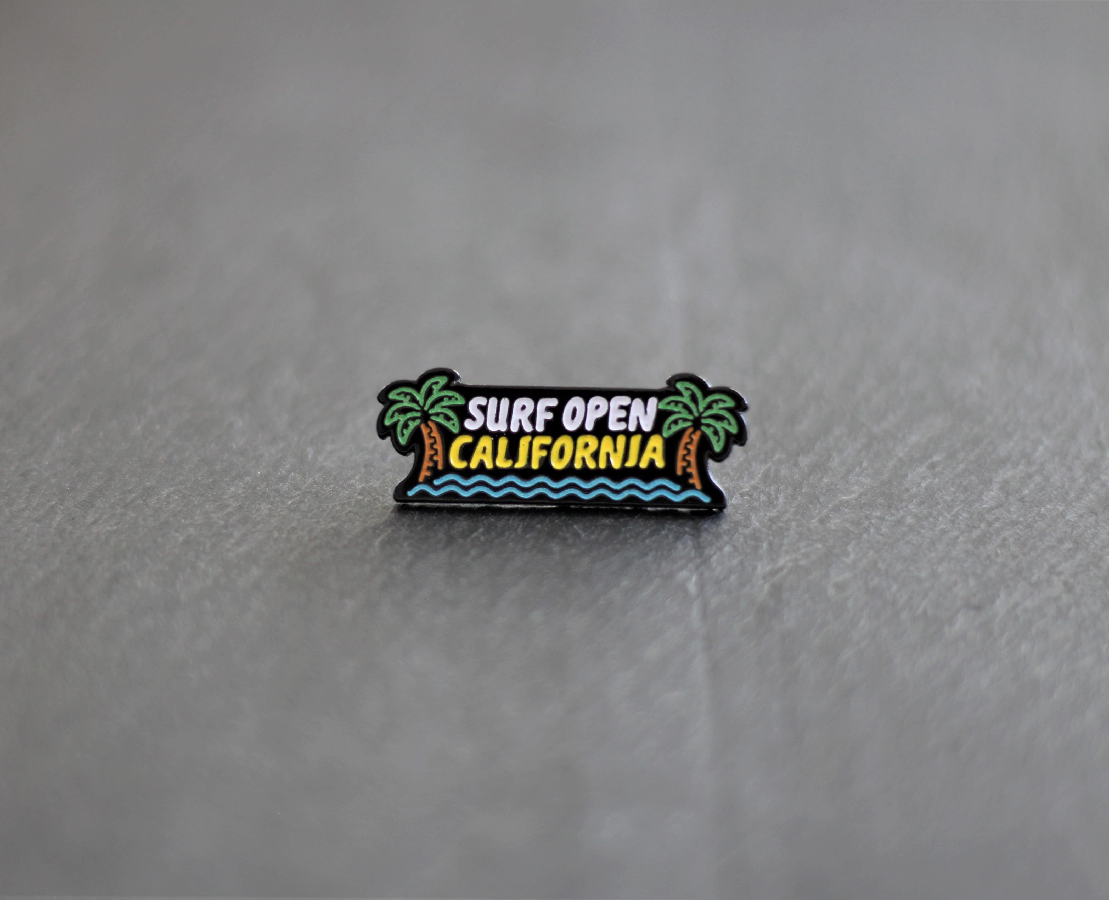 Surf Open California Enamel Pin – Glow-In-The-Dark Pin