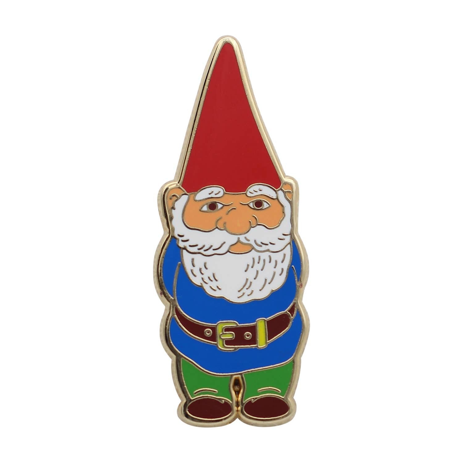 Friendly Cottage Gnome Enamel Pin - Cottagecore Pin for Bags