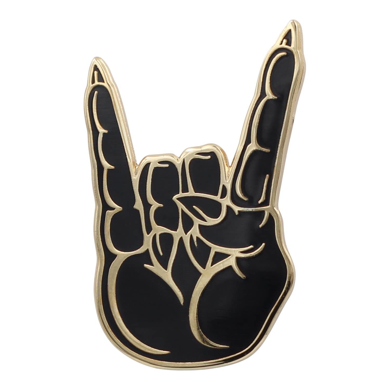 Hail Satan Horns Rock/Heavy Metal Hand Symbol Enamel Pin