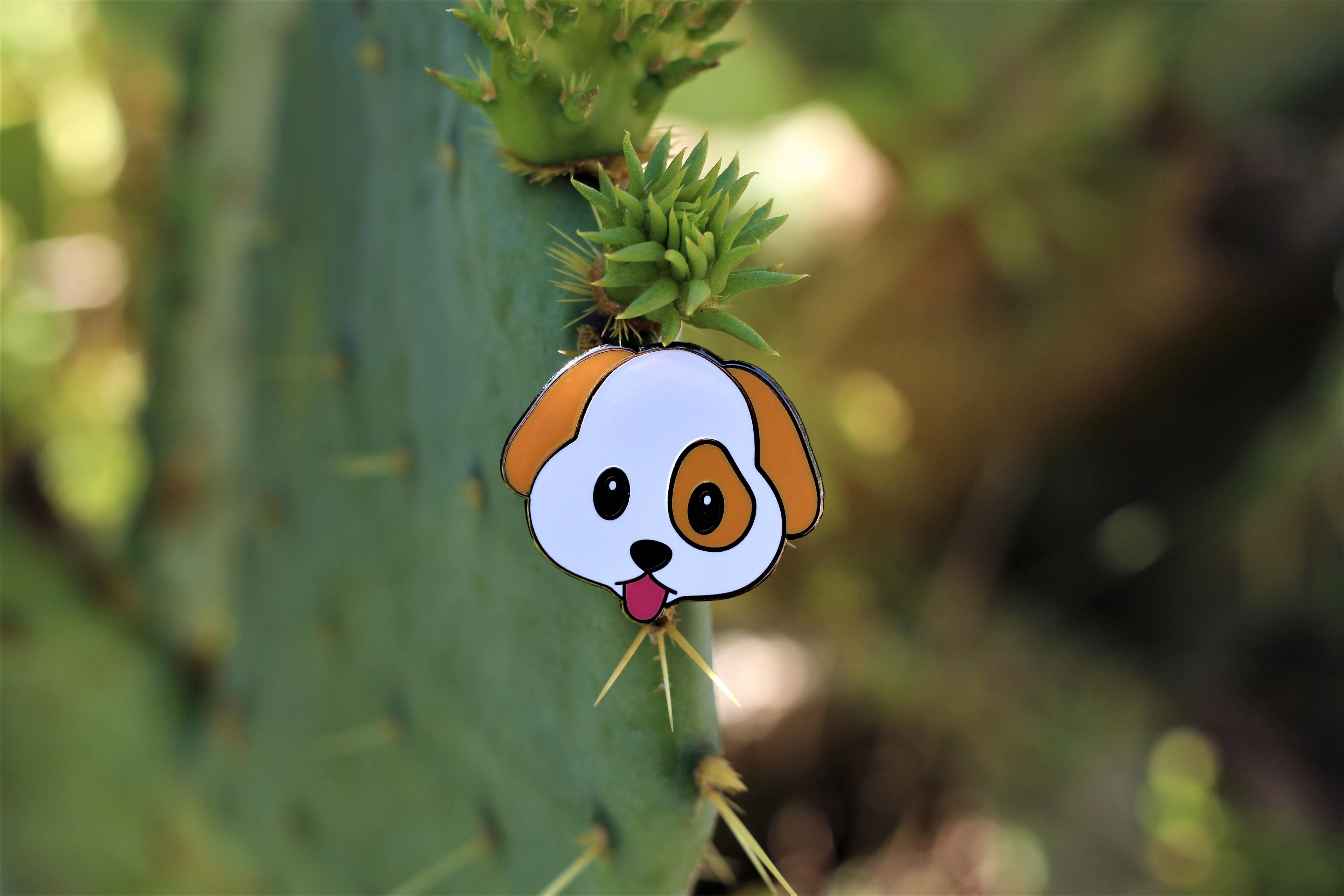 Cute Puppy / Dog Emoji Enamel Pin for your Life