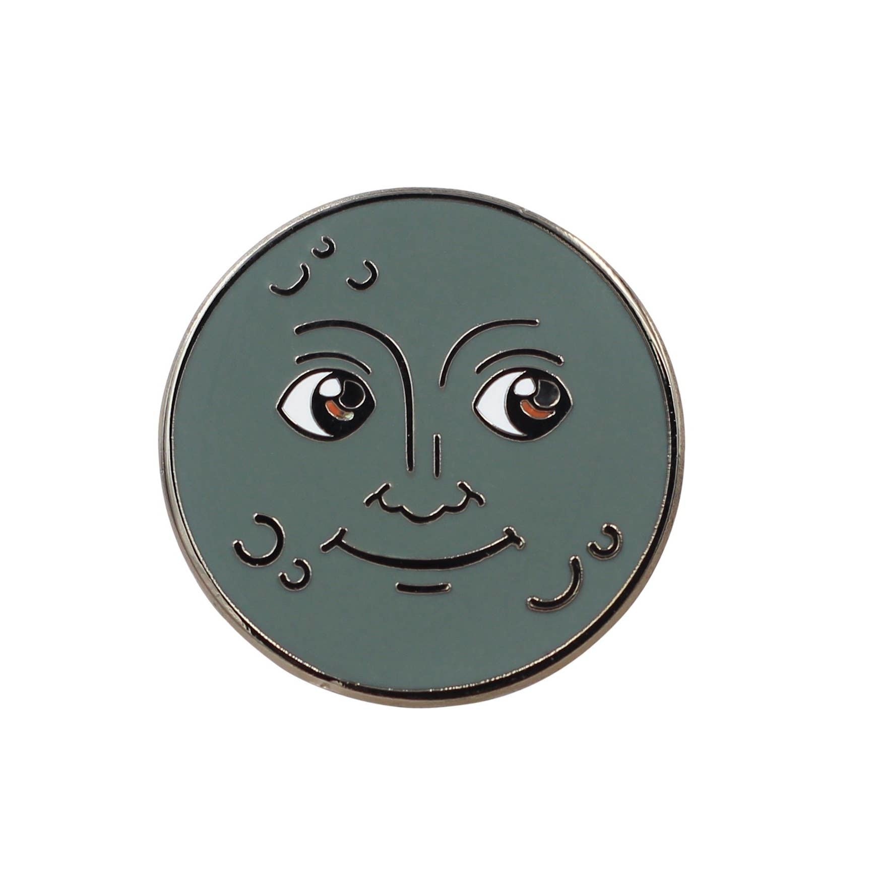 Moon Emoji – New Moon & Full Moon Enamel Pins