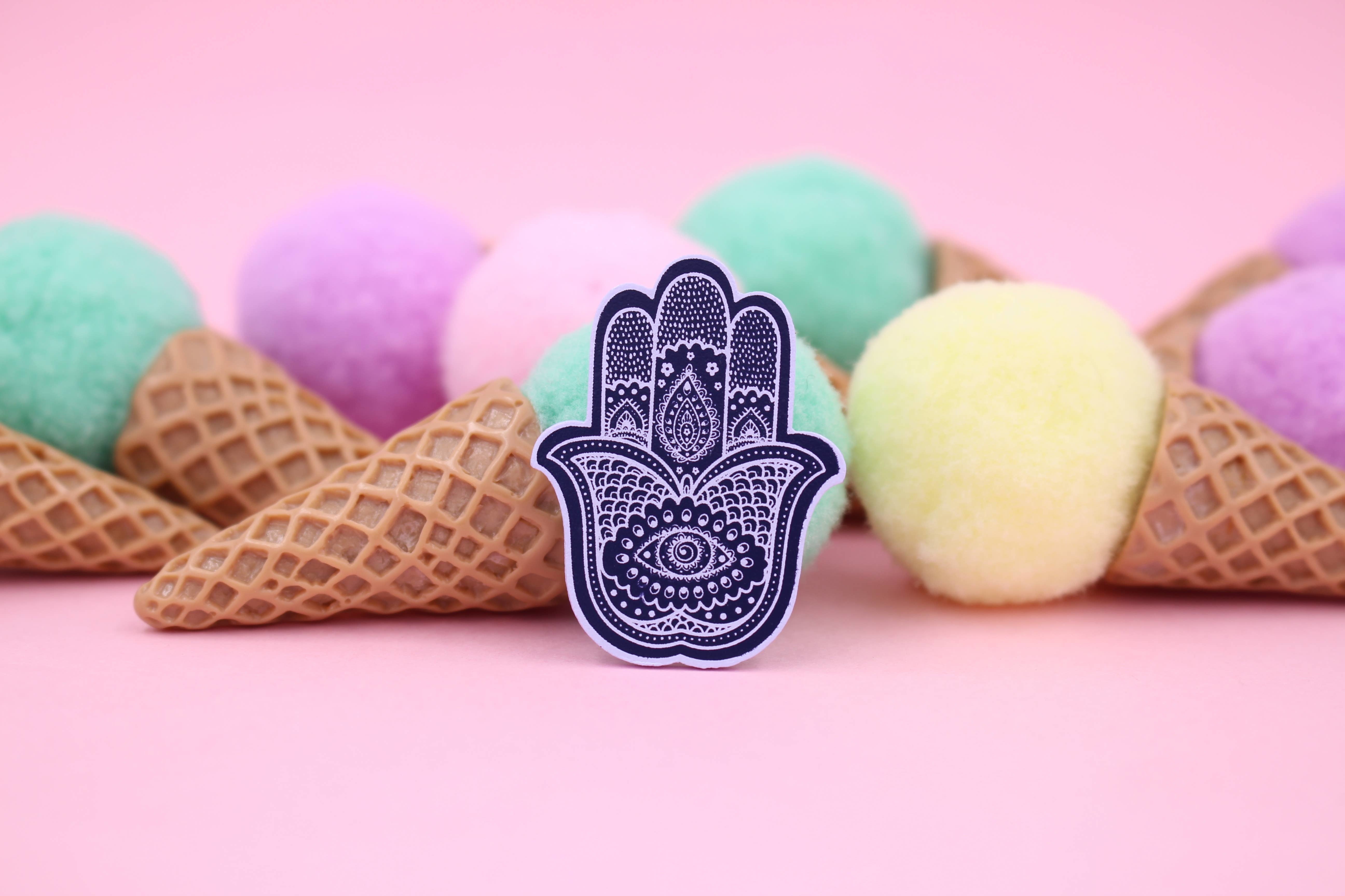 Real Sic Hamsa Enamel Pin – Protection and Good Luck Pin