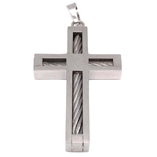 Cross Stainless Steel Rope Pendant / PDJ0012