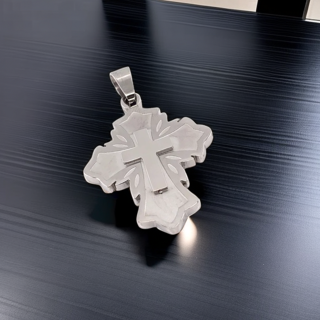 Double Cross Stainless Steel Pendant PDJ3542