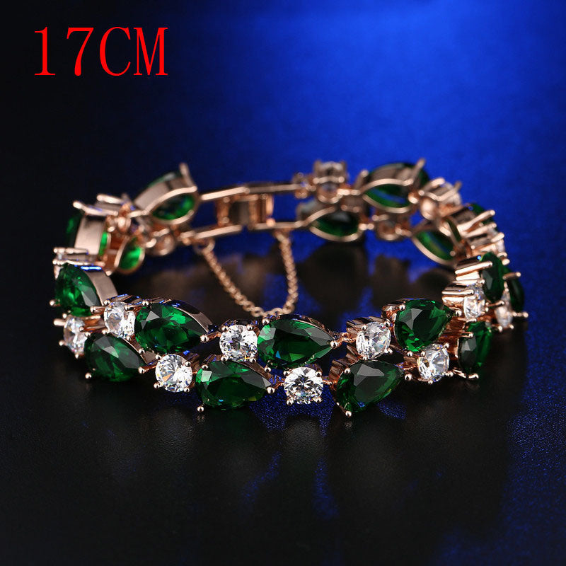 Mona Lisa Multicolor Cubic Zircon Bracelets Bangles Luxury Wedding Bracelets for Women Crystal Jewelry