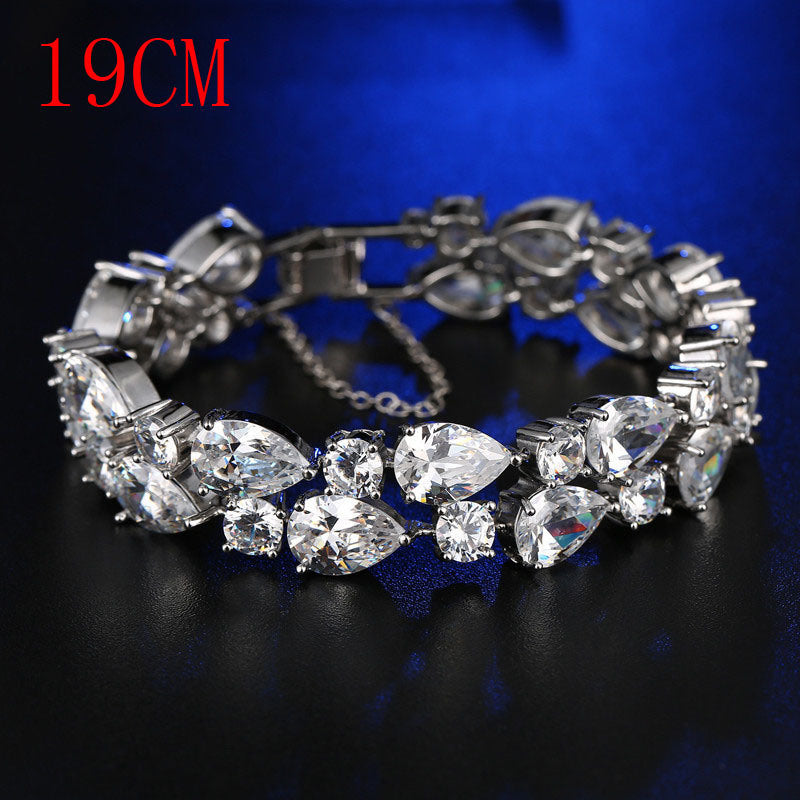 Mona Lisa Multicolor Cubic Zircon Bracelets Bangles Luxury Wedding Bracelets for Women Crystal Jewelry