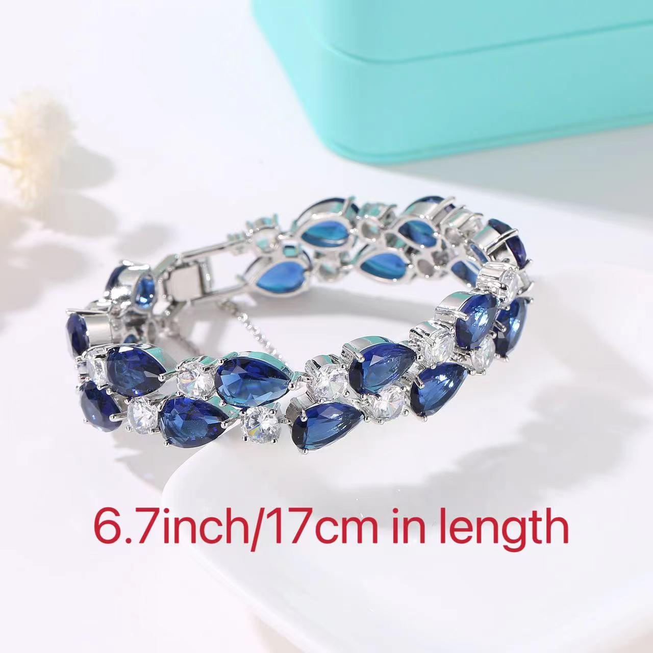 Mona Lisa Multicolor Cubic Zircon Bracelets Bangles Luxury Wedding Bracelets for Women Crystal Jewelry