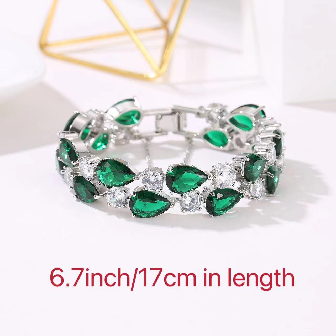 Mona Lisa Multicolor Cubic Zircon Bracelets Bangles Luxury Wedding Bracelets for Women Crystal Jewelry