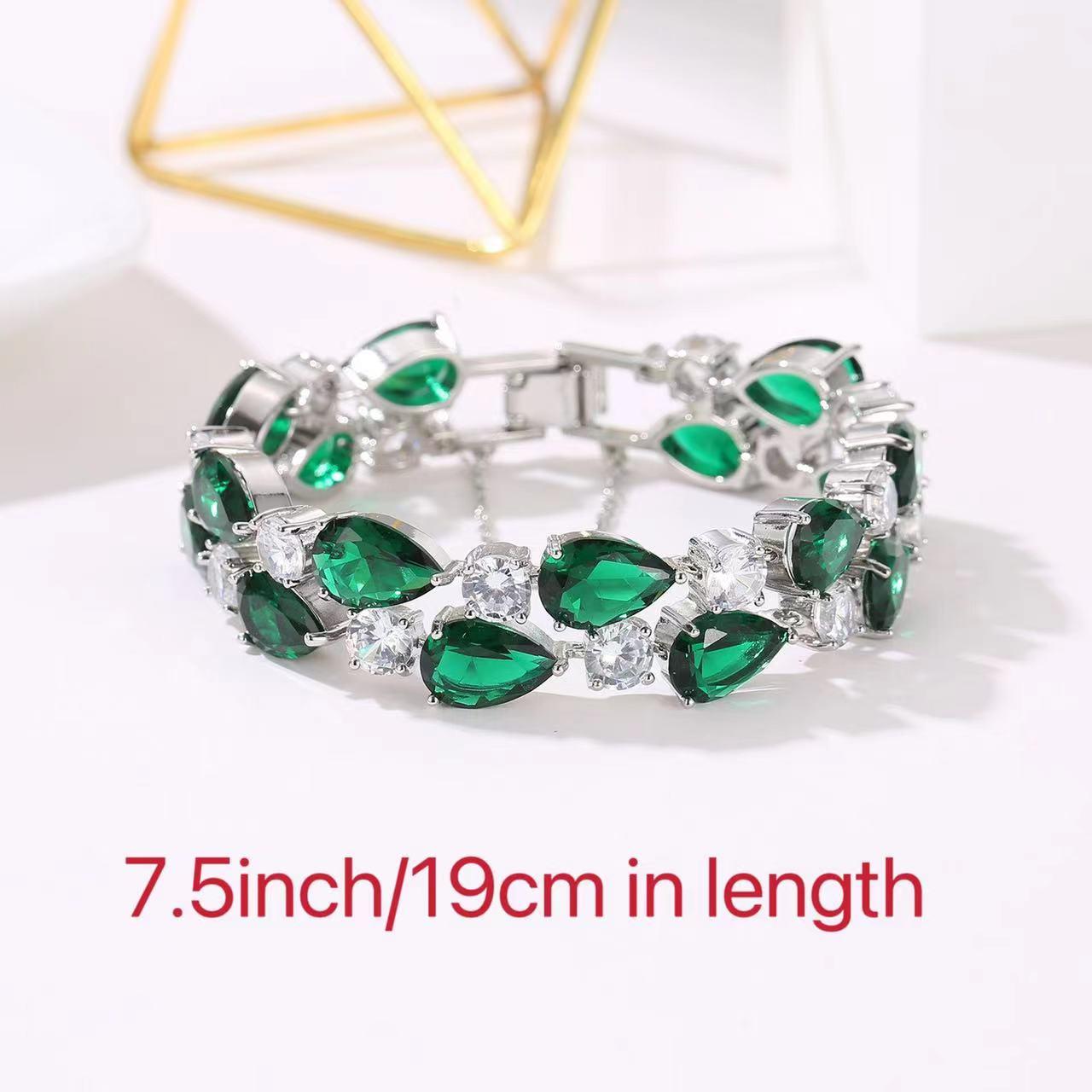 Mona Lisa Multicolor Cubic Zircon Bracelets Bangles Luxury Wedding Bracelets for Women Crystal Jewelry